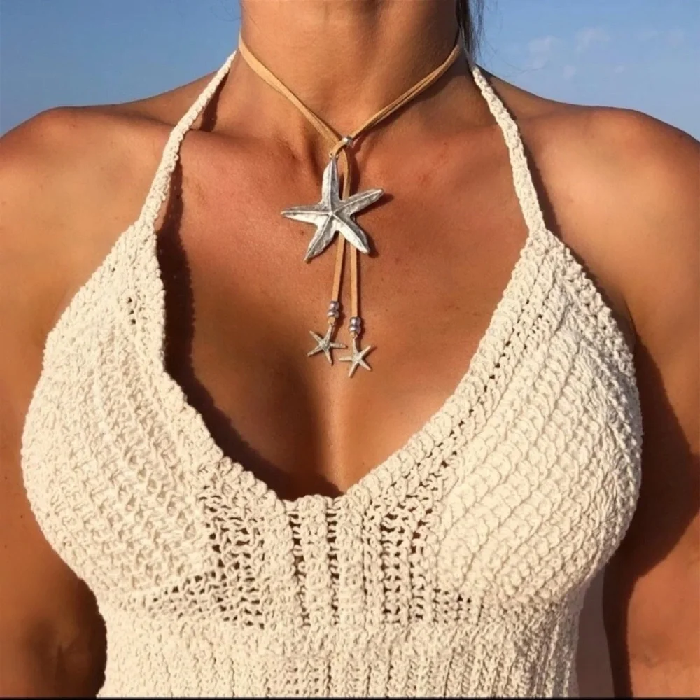 Bohemian Starfish Pendant Necklace - Picture 6 of 6